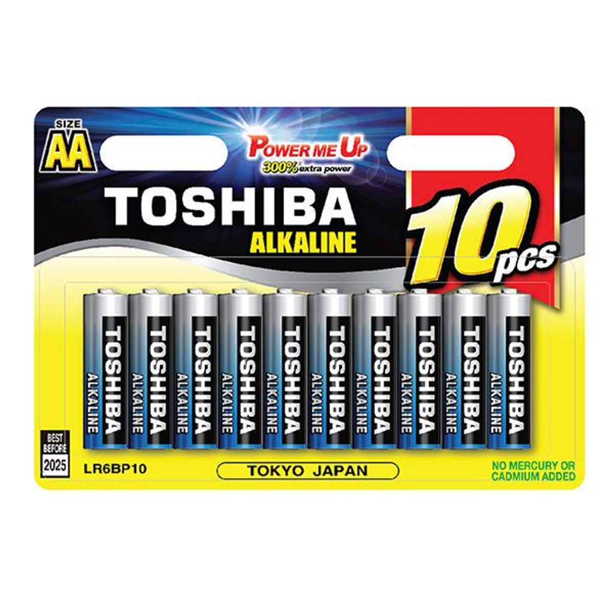 סוללות TOSHIBA AA 10                  אלקליין 10 יח סה"כ