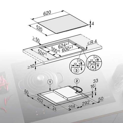 כיריים אינדוקציה Miele KM7361FL