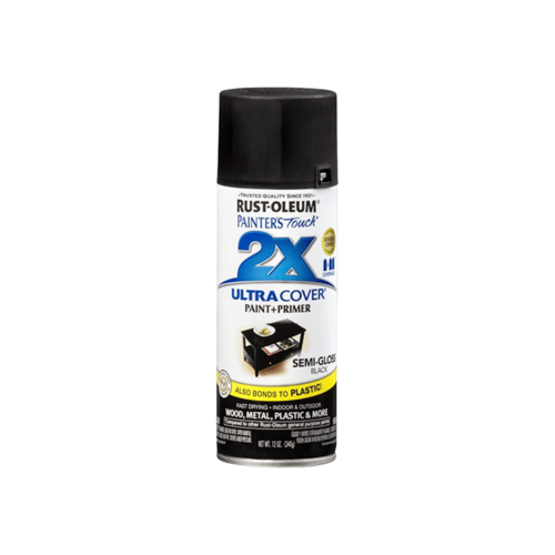 ספריי צבע 2X שחור חצי מבריק SEMI-GLOSS BLACK