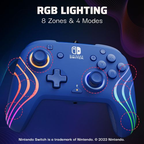  Afterglow Wave Wired Controller Blue Nintendo Switch 