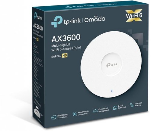 TP-Link Omada AX3600 Wireless Dual Band Multi-Gigabit Ceiling Mount Access Point EAP660 HD