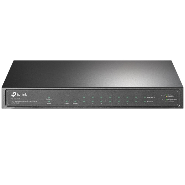 TL-SG1210P 10-Port Gigabit Desktop Switch with 8-Port PoE+