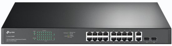 מתג +TP-Link TL-SG1218MP 18-Port Gigabit Rackmount PoE Switch with 16 PoE