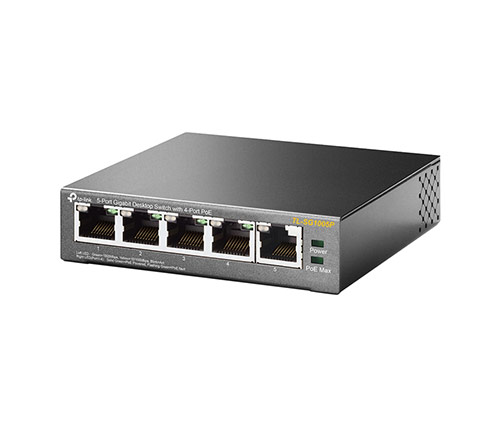 מתג TP-Link TL-SG1005P 5-Port Gigabit Desktop Switch with 4-Port PoE 10/100/1000Mbps