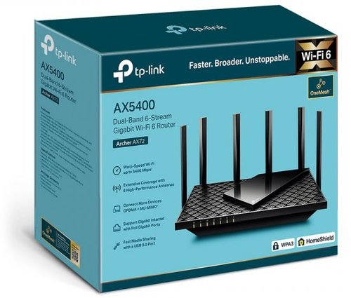 ראוטר TP-Link Archer AX72 AX5400 Dual-Band Gigabit Wi-Fi 6