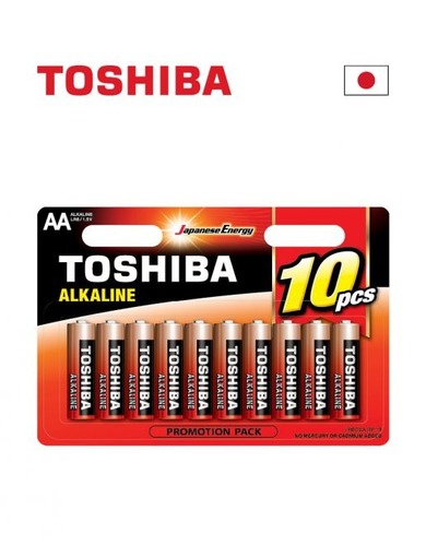 סוללות TOSHIBA ALKALINE AA X10 עשיריות