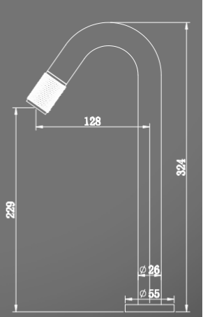 ברז מים קרים יוקרתי מעוצב סיון אופיר דגם 1350RG רוז גולד