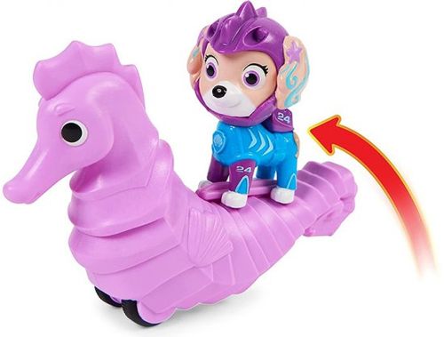 צוות גורים Aqua Pups דמות עם רכב - קורל וסוסון ים