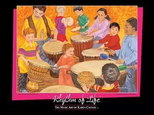 פוסטר Art Strings הציורים של קארן קאנון. Rhythm of Life
