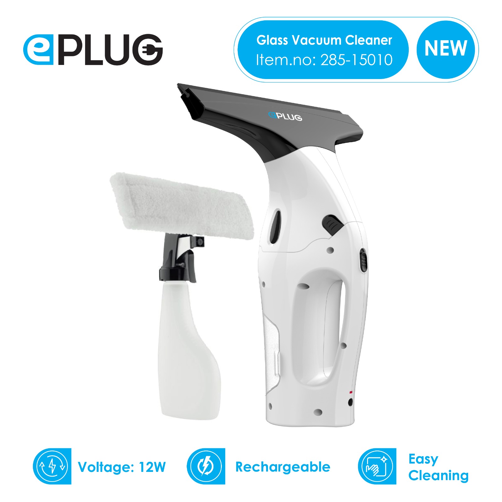 Glass Vacuum Cleaner שואב ניקוי חלונות Eplug