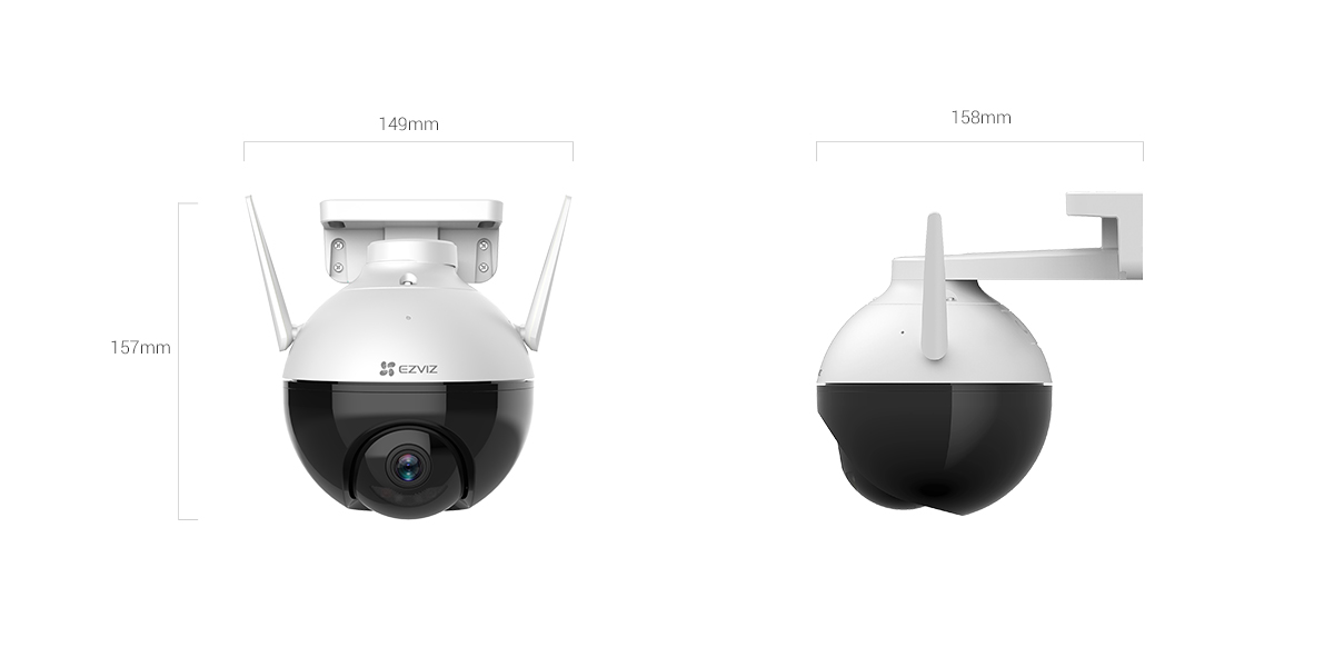 מצלמת אבטחה חיצונית מתכווננת Ezviz C8C Lite Pan & Tilt Wi-Fi 1080p