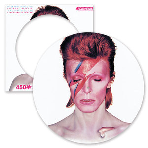 פאזל 450 עגול בעטיפת תקליט - דיויד בואי ALADDIN SANE