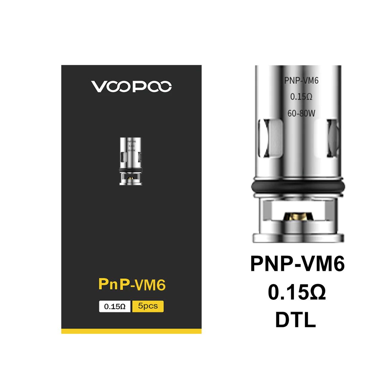 voopoo PNP VM6 COILS 0.15 (5PCS)