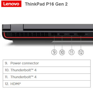 מחשב נייד Lenovo ThinkPad P16 Gen2 16"-2K-i7-32GB-1TB-RTX2000