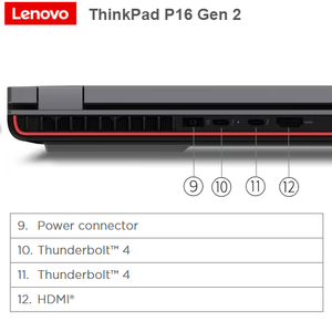 מחשב נייד Lenovo ThinkPad P16 Gen2 16"-2K-i7-32GB-1TB-RTX3500