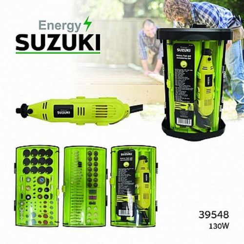 משחזת ציר חשמלית במארז 454 חלקים - SUZUKI ENERGY SE-1049 130W 