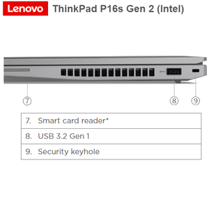 מחשב נייד Lenovo ThinkPad P16s Gen2 16"-OLED-UHD4K-i7-32GB-1TB-A500