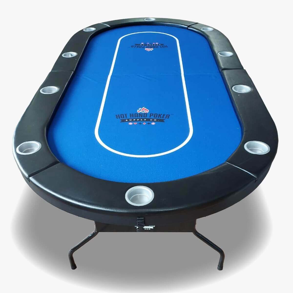 שולחן פוקר אליפטי מתקפל 213 ס"מ HOT HAND POKER סופרליג כחול