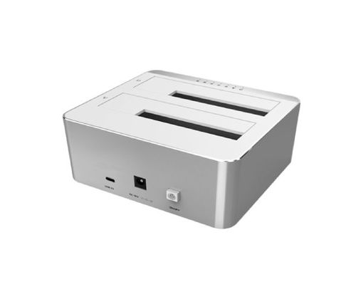 תחנת עגינה ומשכפל ל 2 דיסקים מאלומניום UNITEK Y-3027