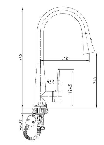 ברז נשלף למטבח CUCINA