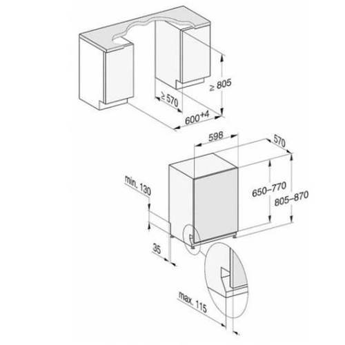 מדיח כלים רחב איטגרלי מלא 14 מע' כלים Miele G5263 SCVI מילה