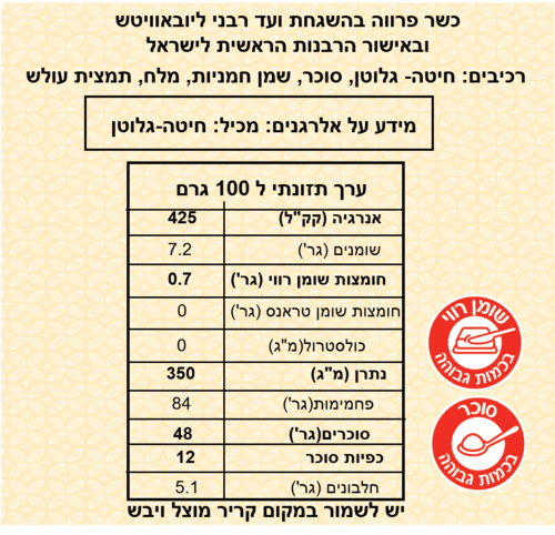 שבבי קרמל (פייטה) 2.5 ק