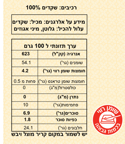 אבקת שקדים טחונים מולבנים 500 גרם Extra Fine llopis