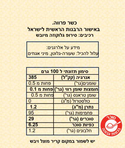 אבקת גלוקוזה 250 גרם