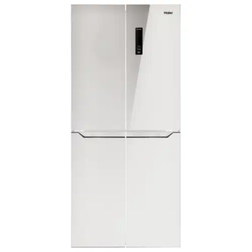 מקרר מקפיא תחתון 4 דלתות 472 ליטר HAIER דגם HRF4494FW זכוכית לבנה 