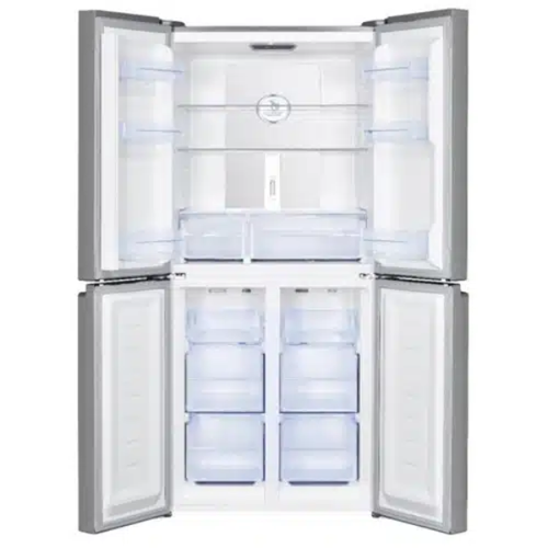 מקרר מקפיא תחתון 4 דלתות 472 ליטר HAIER דגם HRF4494FW זכוכית לבנה 