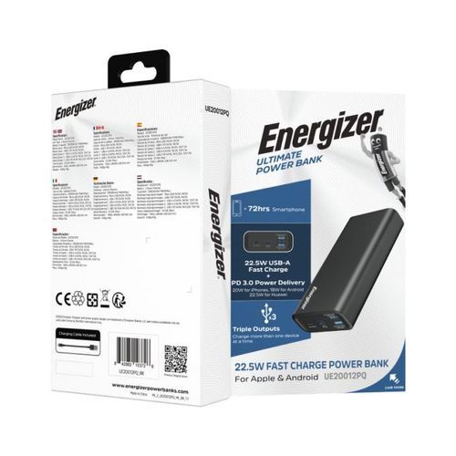 מטען נייד (power bank) 22.5W של אנרג'זר 