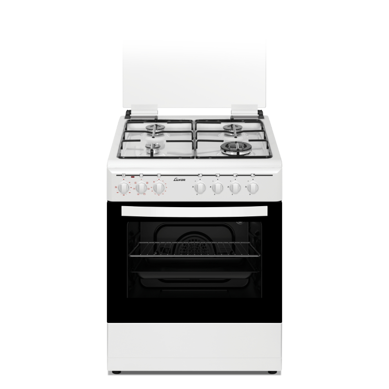תנור משולב גז LX6060E WHT צבע לבן LUXOR