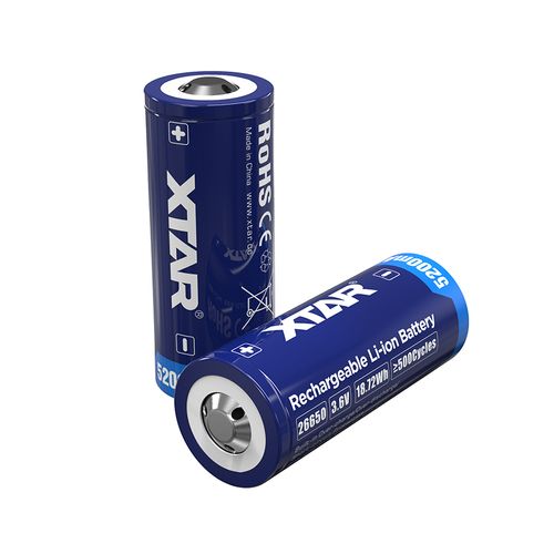 סוללה נטענת לפנס XTAR 26650 5200mAh