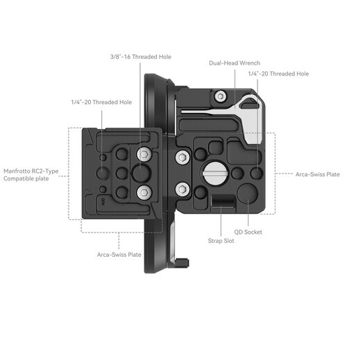  4300 SmallRig Rotatable Horizontal-to-Vertical Mount Plate Kit for Select Canon R-Series Cameras