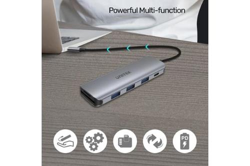 מפצל P5+ 6-in-1 USB-C Hub with 100W Power Delivery and Dual Card Reader
