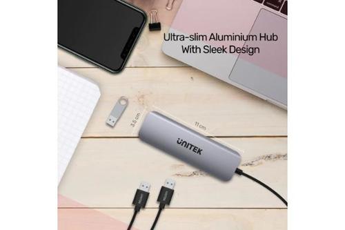 מפצל P5+ 6-in-1 USB-C Hub with 100W Power Delivery and Dual Card Reader