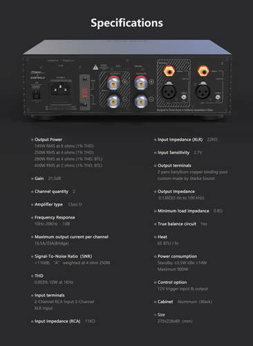 מגבר כח מבית Eversolo דגם AMP-F2 