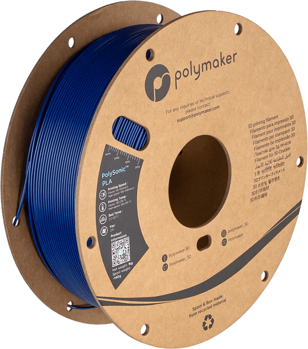 פילמנט כחול להדפסה מהירה 1 ק"ג 1.75 מ"מ -  PolySonic PLA Blue