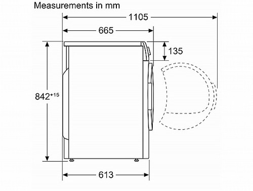 מייבש כביסה Bosch WTM85251BY ‏8 ‏ק