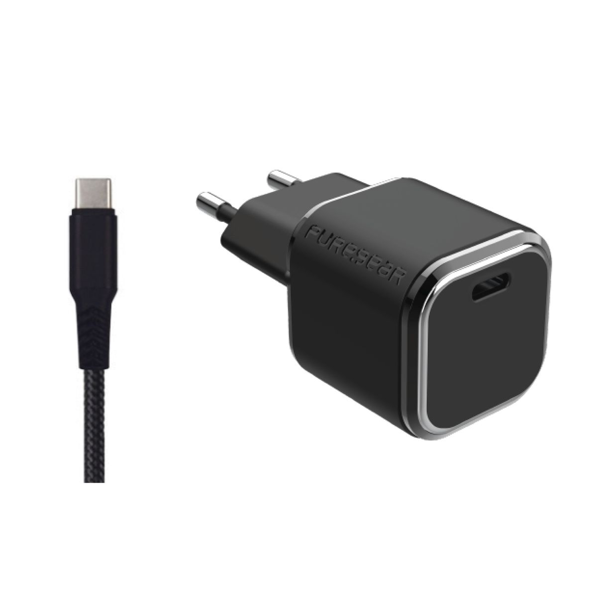 ראש מטען לבית 45W בטכנולוגיית GanII + כבל Type-C Pure-gear