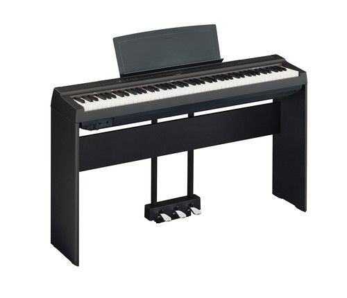 פסנתר חשמלי ימהה Yamaha P-125 כולל סטנד עץ וסט פדלים מקוריים - צבע שחור