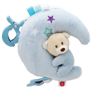 בובת ירח נתלית לעגלה / טיולון או עריסה עם נשכן עם תיבת נגינה (מגוון צבעים)