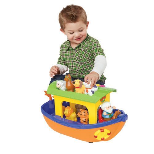 תיבת נח אינטראקטיבית גדולה מנגנת ומדברת עם 11 דמויות של חיות 