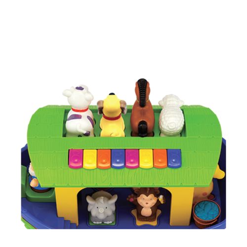 תיבת נח אינטראקטיבית גדולה מנגנת ומדברת עם 11 דמויות של חיות 