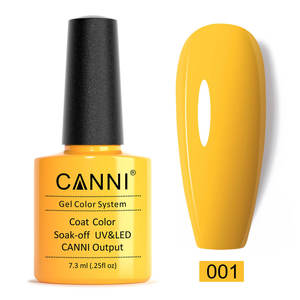  לק ג’ל CANNI קאני 7.3 מ”ל גוון NO001 Lemon Yellow