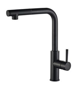 ברז מטבח נשלף CLOD שחור AQUILA PREMIUM