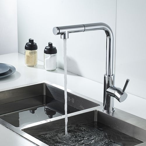 ברז מטבח נשלף CLOD שחור AQUILA PREMIUM