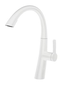 ברז מטבח נשלף WAVE לבן AQUILA PREMIUM