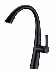 ברז מטבח נשלף WAVE שחור AQUILA PREMIUM