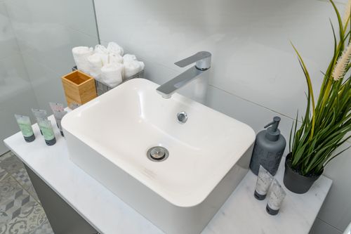 ברז פרח ROBIN לבן/כרום נמוך AQUILA PREMIUM
